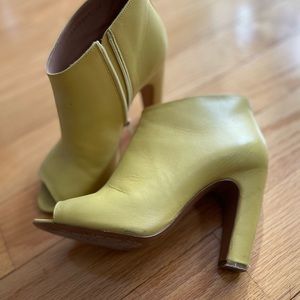 Maison Martin Margiela yellow leather booties